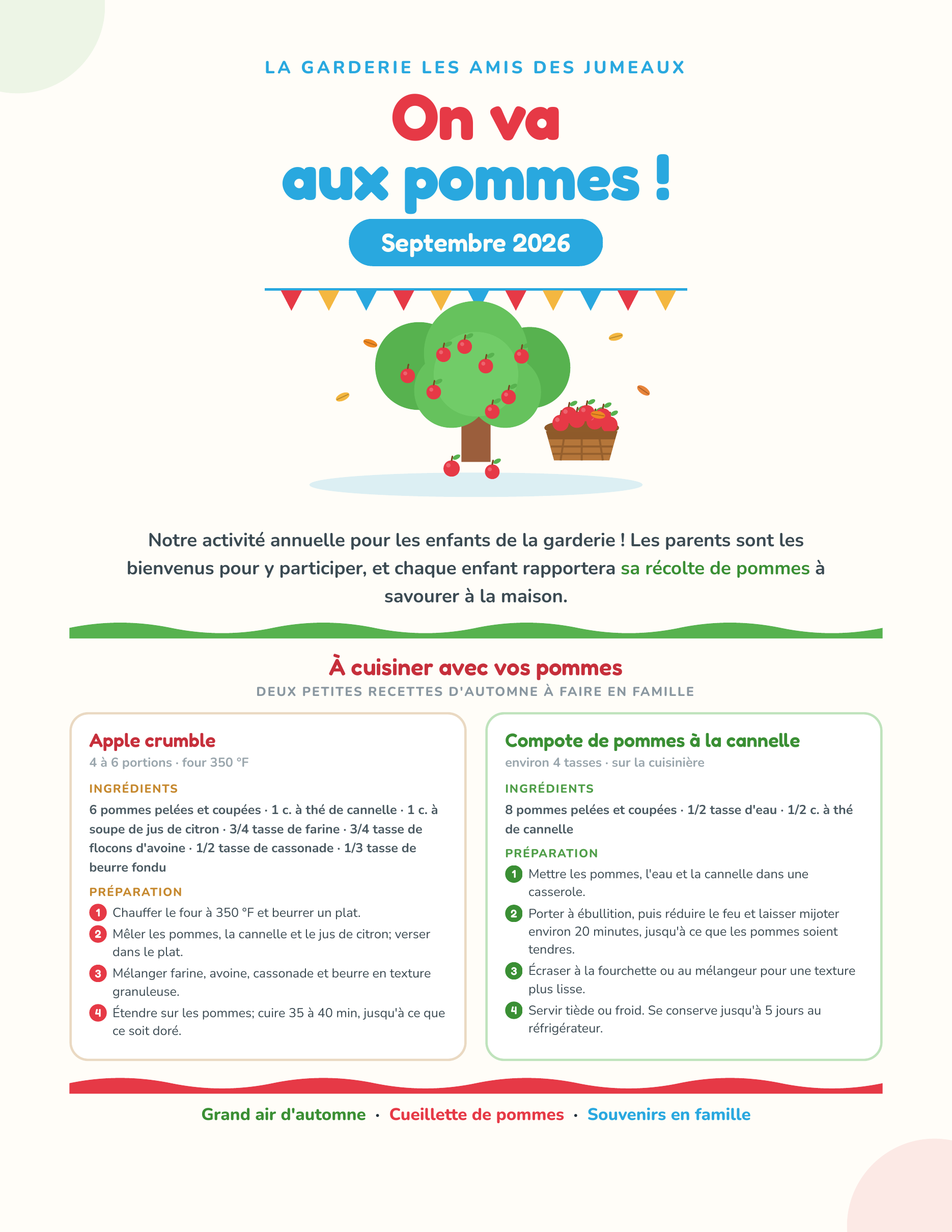 Affiche On va aux pommes septembre 2026